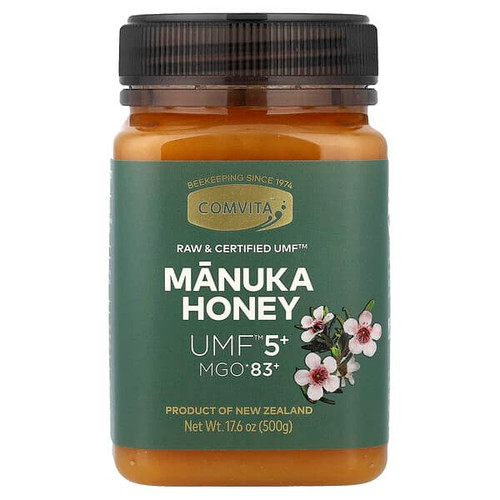 <img alt="Comvita, Manuka Honey, UMF 5+, MGO 83+, 17.6 oz (500 g)" title="Comvita, Manuka Honey, UMF 5+, MGO 83+, 17.6 oz (500 g),9400501001116"