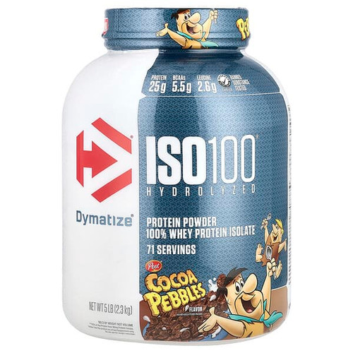 <img alt="Dymatize, ISO100 Hydrolyzed, 100% Whey Protein Isolate, Cocoa Pebbles, 5 lb (2.3 kg)" title="Dymatize, ISO100 Hydrolyzed, 100% Whey Protein Isolate, Cocoa Pebbles, 5 lb (2.3 kg),705016353446"
