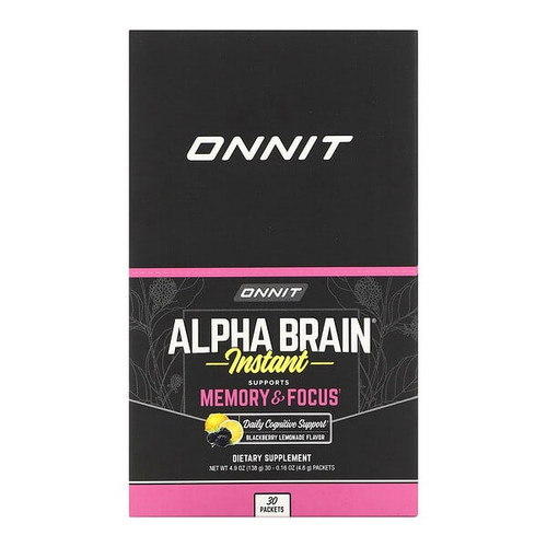 <img alt="Onnit, Alpha BRAIN Instant, Blackberry Lemonade, 30 Packets, 0.16 oz (4.6 g) Each" title="Onnit, Alpha BRAIN Instant, Blackberry Lemonade, 30 Packets, 0.16 oz (4.6 g) Each,819444016504"