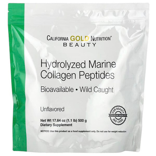<img alt="California Gold Nutrition, Hydrolyzed Marine Collagen Peptides, Unflavored, 1.1 lb (500 g)" title="California Gold Nutrition, Hydrolyzed Marine Collagen Peptides, Unflavored, 1.1 lb (500 g),898220018642"