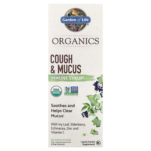 <img alt="Garden of Life, Organics, Cough & Mucus Immune Syrup, 5 fl oz ( 150 ml)" title="Garden of Life, Organics, Cough & Mucus Immune Syrup, 5 fl oz ( 150 ml),658010128148"