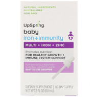 UpSpring, Baby, Iron + Immunity, Natural Grape Flavor, 2 fl oz (60 ml),UpSpring, Baby, Iron + Immunity, Natural Grape Flavor, 2 fl oz (60 ml)