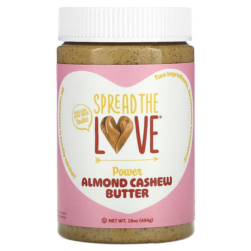 <img alt="Spread The Love, Power Butter, Almond Cashew, 16 oz (454 g)" title="Spread The Love, Power Butter, Almond Cashew, 16 oz (454 g),860002471105"