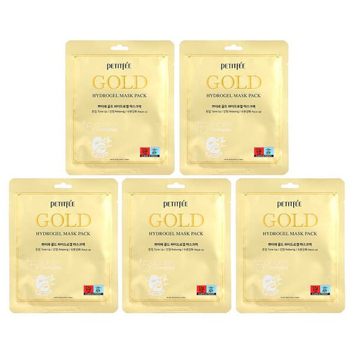 <img alt="Petitfee, Gold Hydrogel Beauty Mask Pack, 5 Sheets, 1.12 oz (32 g) Each" title="Petitfee, Gold Hydrogel Beauty Mask Pack, 5 Sheets, 1.12 oz (32 g) Each,8809239803589"