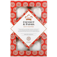 Nubian Heritage, Coconut & Papaya, Bath Bombs, 6 Bath Bombs, 1.6 oz (45 g) Each,Nubian Heritage, Coconut & Papaya, Bath Bombs, 6 Bath Bombs, 1.6 oz (45 g) Each