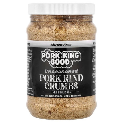<img alt="Pork King Good, Pork Rind Crumbs, Unseasoned, 12 oz (340 g)" title="Pork King Good, Pork Rind Crumbs, Unseasoned, 12 oz (340 g),850008538162"