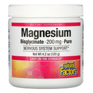 Natural Factors, Magnesium Bisglycinate, Pure, 200 mg, 4.2 oz (120 g),Natural Factors, Magnesium Bisglycinate, Pure, 200 mg, 4.2 oz (120 g)