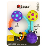Sassy, My First Bend & Flex Rattle Set, 0+ Months, 2 Piece Set,Sassy, My First Bend & Flex Rattle Set, 0+ Months, 2 Piece Set