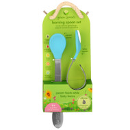 Green Sprouts, Learning  Spoon Set, 9+ Months, Aqua, 1 Set,Green Sprouts, Learning  Spoon Set, 9+ Months, Aqua, 1 Set