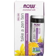 3 PACK OF Now Foods, Essential Oils, Take a Zen Ten Roll On, 1/3 fl oz (10 ml),Now Foods, Essential Oils, Take a Zen Ten Roll On, 1/3 fl oz (10 ml)
