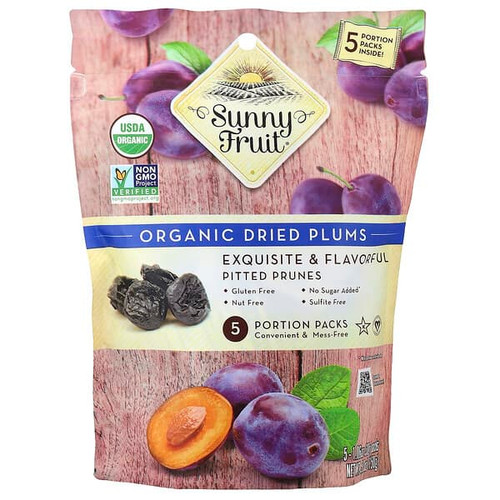 <img alt="Sunny Fruit, Organic Dried Plums,  5 Portion Packs, 1.06 oz (30 g) Each" title="Sunny Fruit, Organic Dried Plums,  5 Portion Packs, 1.06 oz (30 g) Each,842515006807"