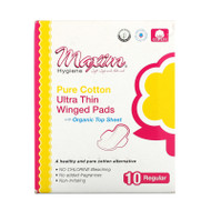 3 PACK OF Maxim Hygiene Products, Pure Cotton, Ultra Thin Winged Pads, Regular, 10 Pads,Maxim Hygiene Products, Pure Cotton, Ultra Thin Winged Pads, Regular, 10 Pads