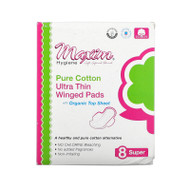 3 PACK OF Maxim Hygiene Products, Pure Cotton, Ultra Thin Winged Pads, Super,  8 Pads,Maxim Hygiene Products, Pure Cotton, Ultra Thin Winged Pads, Super,  8 Pads