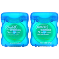 3 PACK OF Oral-B, Complete, Satin Floss, Mint, 2 Pack, 54.6 yd (50 m) Each,Oral-B, Complete, Satin Floss, Mint, 2 Pack, 54.6 yd (50 m) Each