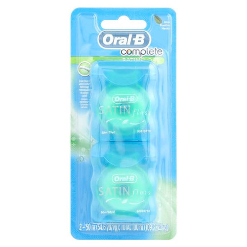 <img alt="Oral-B, Complete, SATINfloss, Mint, 2 Pack, 54.6 yd (50 m) Each" title="Oral-B, Complete, SATINfloss, Mint, 2 Pack, 54.6 yd (50 m) Each,300410825850"