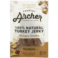 3 PACK OF Country Archer Jerky, 100% Natural Turkey Jerky, Hickory Smoke,  2.5 oz (71 g),Country Archer Jerky, 100% Natural Turkey Jerky, Hickory Smoke,  2.5 oz (71 g)