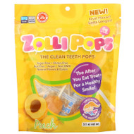 3 PACK OF Zollipops, The Clean Teeth Pops, Peach, 3.1 oz,Zollipops, The Clean Teeth Pops, Peach, 3.1 oz
