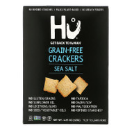 3 PACK OF Hu, Grain-Free Crackers, Sea Salt, 4.25 oz (120 g),Hu, Grain-Free Crackers, Sea Salt, 4.25 oz (120 g)