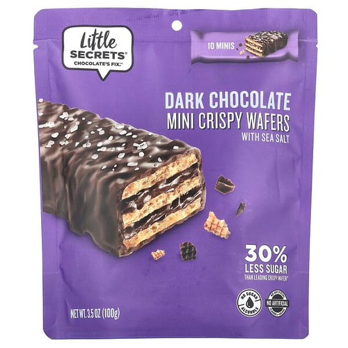 <img alt="Little Secrets, Mini Crispy Wafers, Dark Chocolate With Sea Salt, 3.5 oz (100 g)" title="Little Secrets, Mini Crispy Wafers, Dark Chocolate With Sea Salt, 3.5 oz (100 g),853753008300"