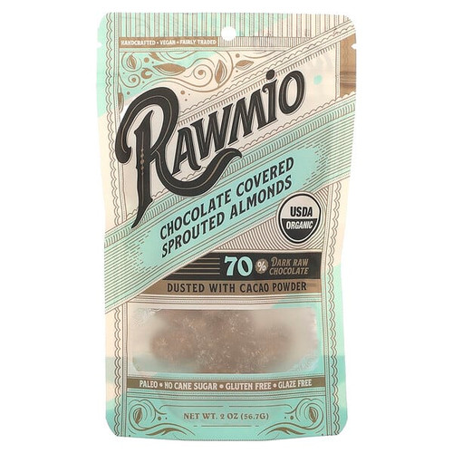 <img alt="Rawmio, Chocolate Covered Sprouted Almonds, 2 oz (56.7 g)" title="Rawmio, Chocolate Covered Sprouted Almonds, 2 oz (56.7 g),850018464376"