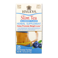 3 PACK OF Hyleys Tea, Slim Tea, Blueberry Flavor, 25 Foil Envelope Tea Bags, 1.32 oz (37.5 g),Hyleys Tea, Slim Tea, Blueberry Flavor, 25 Foil Envelope Tea Bags, 1.32 oz (37.5 g)