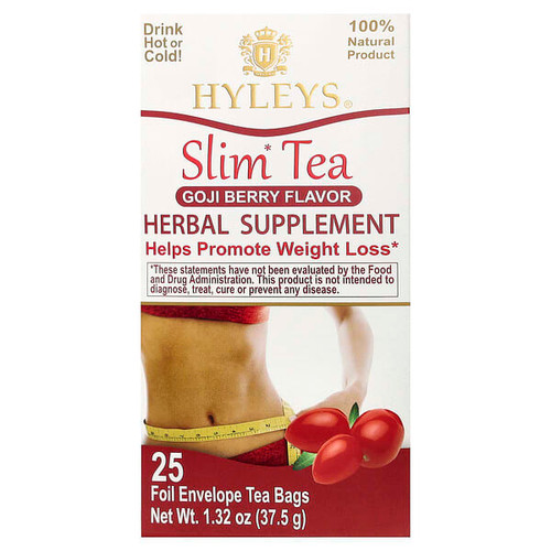 <img alt="Hyleys Tea, Slim Tea, Goji Berry, 25 Foil Envelope Tea Bags, 1.32 oz (37.5 g)" title="Hyleys Tea, Slim Tea, Goji Berry, 25 Foil Envelope Tea Bags, 1.32 oz (37.5 g),4791045010685"