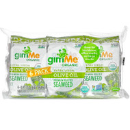 3 PACK OF gimMe, Premium Roasted Seaweed, Extra Virgin Olive Oil, 6 Pack. 0.17 oz (5 g) Each,gimMe, Premium Roasted Seaweed, Extra Virgin Olive Oil, 6 Pack. 0.17 oz (5 g) Each