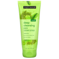 3 PACK OF Freeman Beauty, Deep Cleansing Body Sugar Scrub, Green Tea, 6 fl oz (175 ml),Freeman Beauty, Deep Cleansing Body Sugar Scrub, Green Tea, 6 fl oz (175 ml)