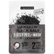 3 PACK OF Freeman Beauty, Hawaiian Black Salt, 2-Step Peel + Mask, 1 Pad, 0.27 fl oz / 1 Sheet Mask,  0.84 fl. oz,Freeman Beauty, Hawaiian Black Salt, 2-Step Peel + Mask, 1 Pad, 0.27 fl oz / 1 Sheet Mask,  0.84 fl. oz