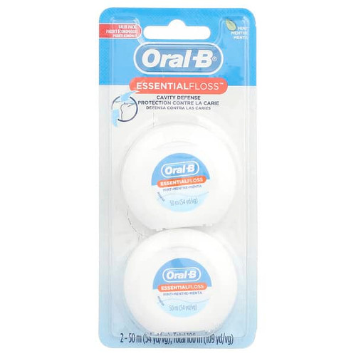 <img alt="Oral-B, EssentialFloss, Value Pack, Mint, 2 Pack, 54 yd (50 m) Each" title="Oral-B, EssentialFloss, Value Pack, Mint, 2 Pack, 54 yd (50 m) Each,300410104214"