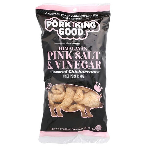 <img alt="Pork King Good, Flavored Chicharrones, Himalayan Pink Salt & Vinegar, 1.75 oz (49.5 g)" title="Pork King Good, Flavored Chicharrones, Himalayan Pink Salt & Vinegar, 1.75 oz (49.5 g),860199002298"