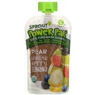 3 PACK OF Sprout Organic, Power Pak, 12 Months & Up, Pear with Superblend Berry Banana, 4.0 oz (113 g),Sprout Organic, Power Pak, 12 Months & Up, Pear with Superblend Berry Banana, 4.0 oz (113 g)