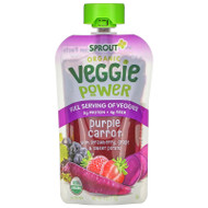 3 PACK OF Sprout Organic, Veggie Power, Purple Carrot with Strawberry, Grape & Sweet Potato, 4 oz (113 g),Sprout Organic, Veggie Power, Purple Carrot with Strawberry, Grape & Sweet Potato, 4 oz (113 g)