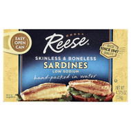 <img alt="3 PACK of Reese, Skinless & Boneless Sardines, Low Sodium, 4.375 oz (124 g)" title="3 PACK of Reese, Skinless & Boneless Sardines, Low Sodium, 4.375 oz (124 g),070670006435"