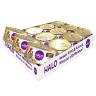 Halo Spots Stew Wet Cat Food Variety Pack Grain Free Chicken Salmon Turkey -- 5.5 oz Each / Pack of 12