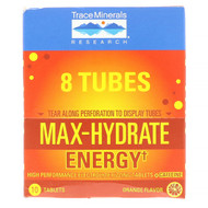 Trace Minerals Research Max-Hydrate Energy+ Box Orange -- 8 Tubes