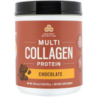 Dr. Axe / Ancient Nutrition, Multi Collagen Protein, Chocolate, 18.5 oz (525 g)