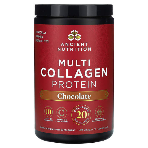 <img alt="Ancient Nutrition, Multi Collagen Protein, Chocolate, 1.04 lb (472 g)" title="Ancient Nutrition, Multi Collagen Protein, Chocolate, 1.04 lb (472 g),816401022196"