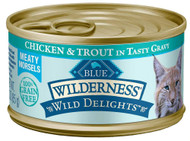 Blue Buffalo Wilderness Cat Wild Delights Chicken and Trout -- 3 oz Each / Pack of 24