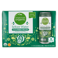 3 PACK of Simple Truth Organic Seltzer Water Cucumber Melon -- 8 Cans