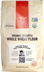 3 PACK of One Degree Organic Foods Organic Sprouted Whole Wheat Flour -- 80 oz