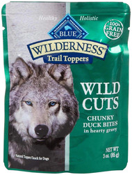 Blue Buffalo Wilderness Wild Cuts Trail Toppers Dog Duck in Gravy -- 3 oz Each / Pack of 24