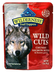Blue Buffalo Wilderness Wild Cuts Dog Trail Toppers Salmon in Gravy -- 3 oz Each / Pack of 24