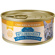 Blue Buffalo Wilderness Adult Cat Wild Delights Flaked Chicken and Trout -- 5.5 oz Each / Pack of 24