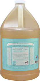 Dr. Bronners Pure Castile Liquid Soap Baby Unscented -- 1 Gallon