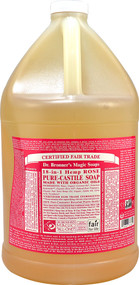 Dr. Bronners Pure Castile Liquid Soap Rose -- 1 Gallon