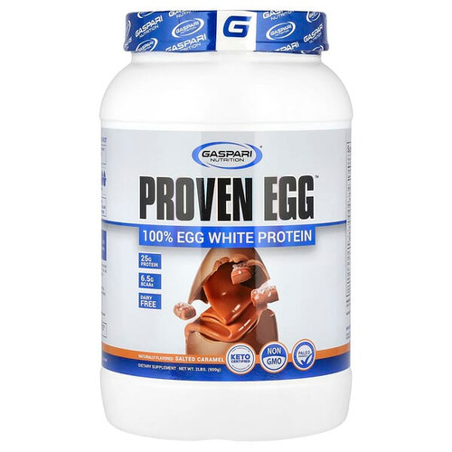 <img alt="Gaspari Nutrition, Proven Egg, 100% Egg White Protein, Salted Caramel, 2 lbs (900 g)" title="Gaspari Nutrition, Proven Egg, 100% Egg White Protein, Salted Caramel, 2 lbs (900 g),646511026858"