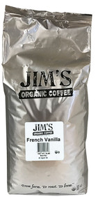 Jims Organic Coffee Whole Bean French Vanilla -- 5 lbs