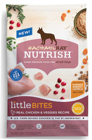 3 PACK OF Rachael Ray Nutrisih Little Bites Super Premium Food For Small Dogs Real Chicken & Veggies Recipe -- 6 lb