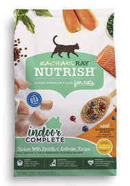 Rachael Ray Nutrish Indoor Complete Natural Dry Cat Food Chicken with Lentils & Salmon Recipe -- 14 lbs